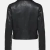 Femme Slim Fit Leather Lamb Leather Motorcycle Jacket