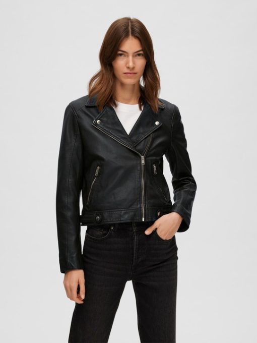 Femme Motorcycle Leather Jacket