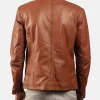 Brown Leather Biker Jacket