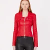 Emily in Paris S04 Red Leather Jacket
