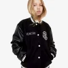 H&M x Wednesday Addams Girls Letterman Varsity Jacket