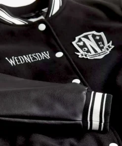 H&M x Wednesday Addams Girls Varsity Jacket