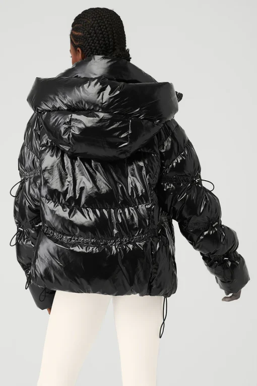 Stunner Black Puffer Hooded Jacket