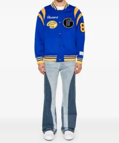 NFL Superstar Jayden Daniels Blue Wool Bomber Jacket