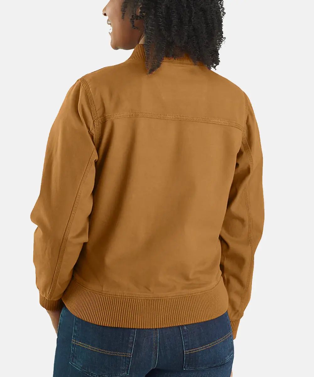Carhartt Canvas Brown Bomber Jacket For Women's and Men's