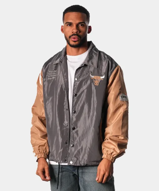 Chicago Bulls City Edition Wild Collective Coaches Jacket