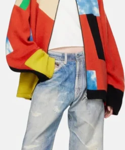 Kansas City Travis Kelce Multi Colour Patchwork Jacket