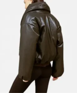 Molly Mae Leather Puffer Jacket