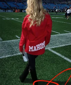 Brittany Mahomes Custom Kansas City Chiefs Patrick Mahomes Oversized Red Jacket