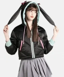 Hatsune Miku Twintails and Bows Black Jacket