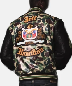 Jeff Hamilton x BAPE Wool & Leather Varsity Bomber Jacket