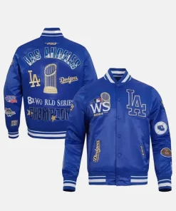 MLB Women's Los Angeles Dodgers Pro Standard Royal 2024 World Series Champions Satin Full-Snap Jacket