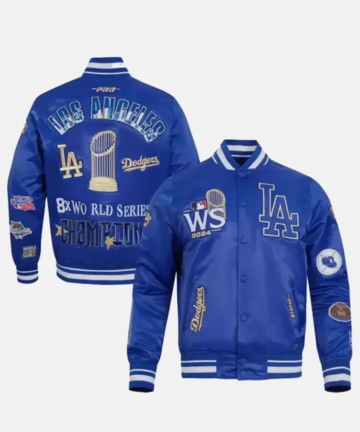 MLB Women's Los Angeles Dodgers Pro Standard Royal 2024 World Series Champions Satin Full-Snap Jacket