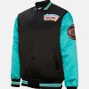 Mens San Antonio Spurs NBA Primetime Heavyweight Satin Jacket By Mitchell & Ness