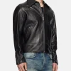 Mens Television Black Leather Motorcycle Jacket