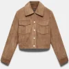 Mint Velvet Suede Cropped Jacket