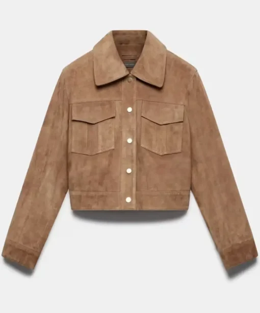 Mint Velvet Suede Cropped Jacket