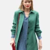 New York City Taylor Swift Wool Green Long Coat For Sale