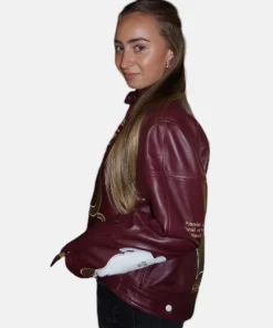 Arsenal Dennis Bergkamp Daughter Fans Special Gunners Vintage Leather Jacket