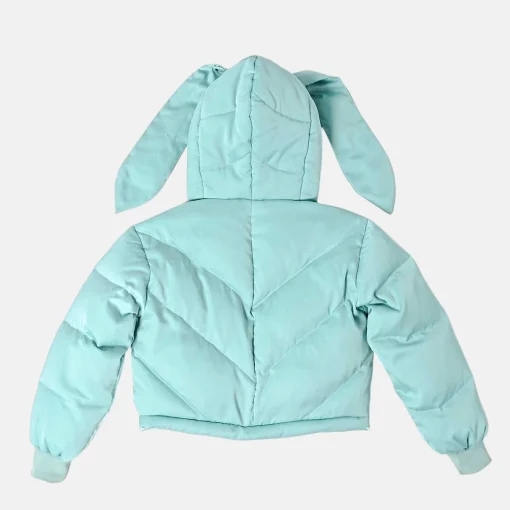 Hatsune Miku Bows and Twintails Aqua Blue Down Jacket