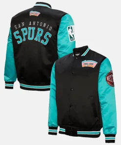 San Antonio Spurs NBA Primetime Heavyweight Satin Bomber Jacket
