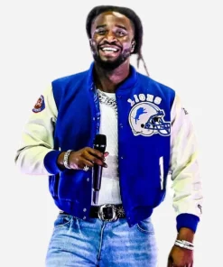 Shaboozey Detroit Lions Letterman Jacket