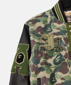 Shop Jeff Hamilton x BAPE Varsity Bomber Jacket