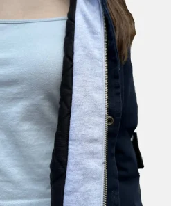 Shop Women Brandy Melville Drew Blue Hooded Jacket