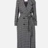 Taylor Swift Carolina Herrera Black Plaid Long Coat