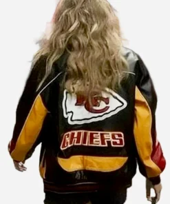 Arrowhead Stadium Tampa Bay Buccaneers Game Taylor Swift Kansas City Chiefs Vintage Varsity Leather Jacket