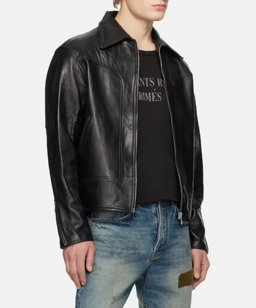 Television Leather Motorcycle Jacket