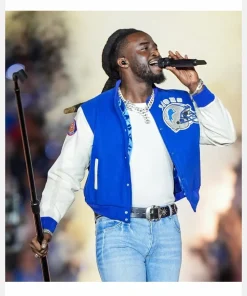 Thanksgiving Halftime Shaboozey Detroit Lions Varsity Jacket