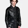 Timothée Chalamet Vanity Fair Oscar Party Leather Jacket