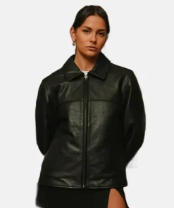 Womens Mutimer Leather Jacket Black
