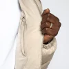 Mens Beige Puffer Hooded Jacket