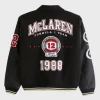 Abercrombie McLaren Varsity Bomber Jacket (Black)