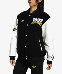 Adidas Juventus Varsity Jacket Black and White