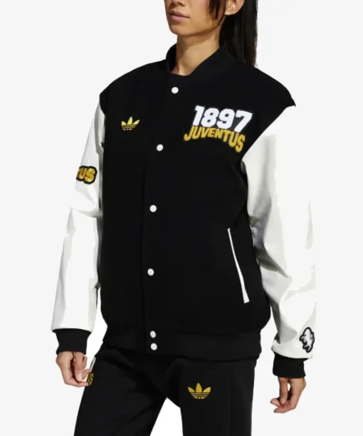 Adidas Juventus Varsity Jacket Black and White