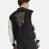  Adidas Manchester United F.C. Wool Varsity Jacket With Leather Sleeves