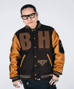 BH BAPE x Bounty Hunter Varsity Jacket