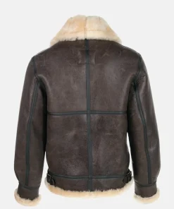 Brown Leather Aviator Jacket