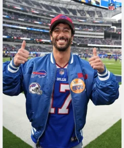 Buffalo Bills 2024 Daniel Ricciardo Blue Varsity Jacket
