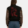 Cherry Rodeo Champ Black Varsity Jacket women