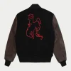 Cherry Rodeo Champ Varsity Jacket(Black)