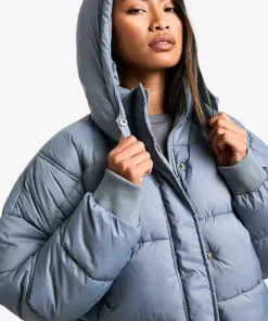 Female Light Grey Puffer Jacket