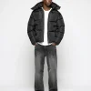 Hooded Puffer Jacket Black