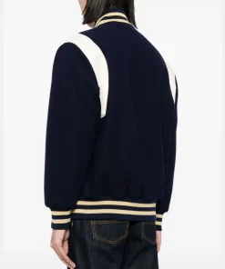 ICECREAM Drippy Blue Varsity Bomber Jacket