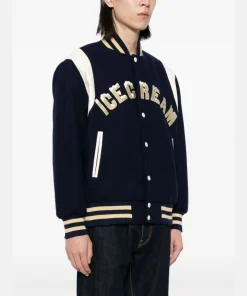 ICECREAM Drippy Varsity Bomber Jacket