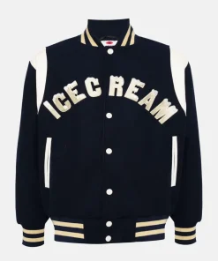 ICECREAM Drippy Varsity Jacket