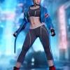 Street Fighter 6 Cammy UK Flag Aqua Blue Leather Jacket